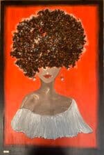 Καμβάς 3D ΓΥΝΑΙΚΑ με κόκκους καφέ