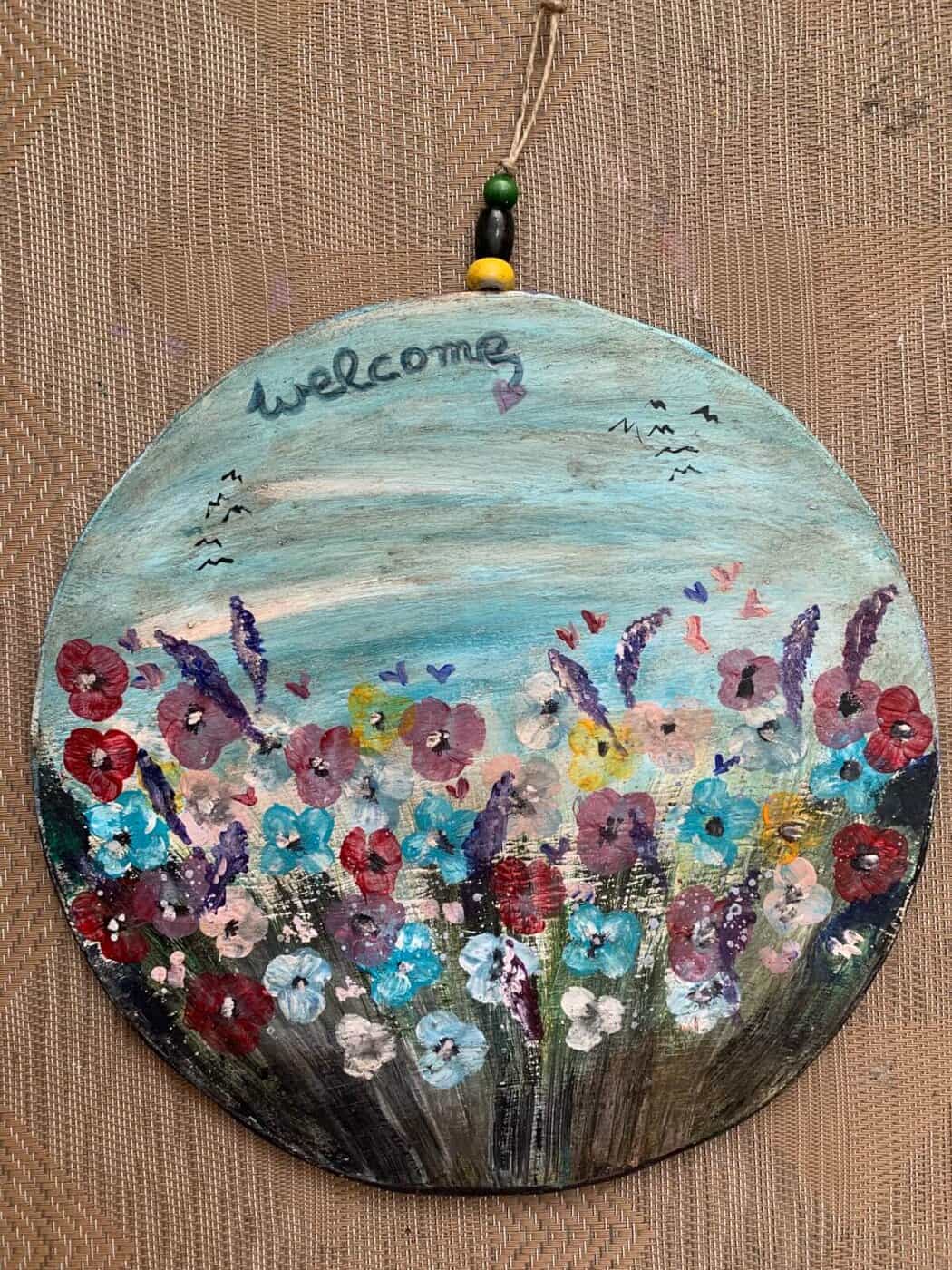 Ξύλινο διακοσμητικό welcome