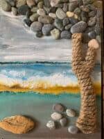 Καμβάς με βότσαλα και ακρυλικά - Image 2