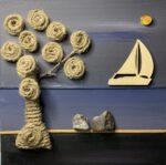 Καμβάς με βότσαλα και ακρυλικά - Image 3