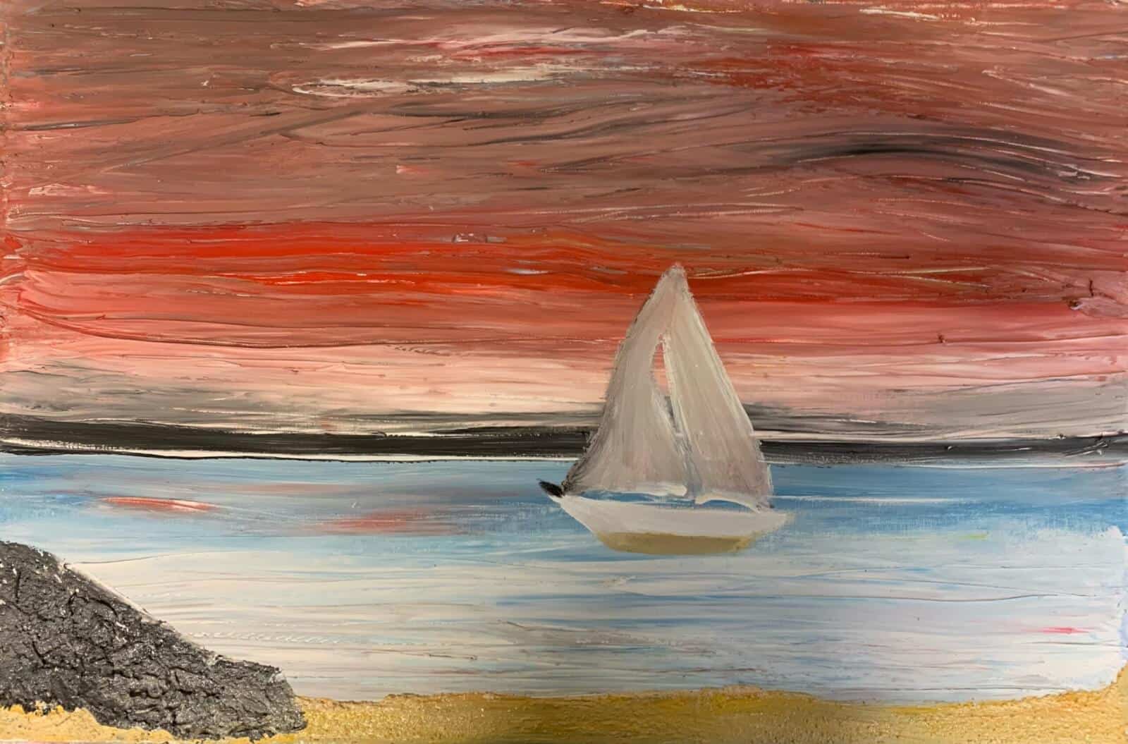 Καμβάς 40Χ60 Ηλιοβασίλεμα Θαλασσινο