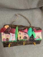 Κλειδοθήκη Τοίχου Ξύλινη 3 θέσεων