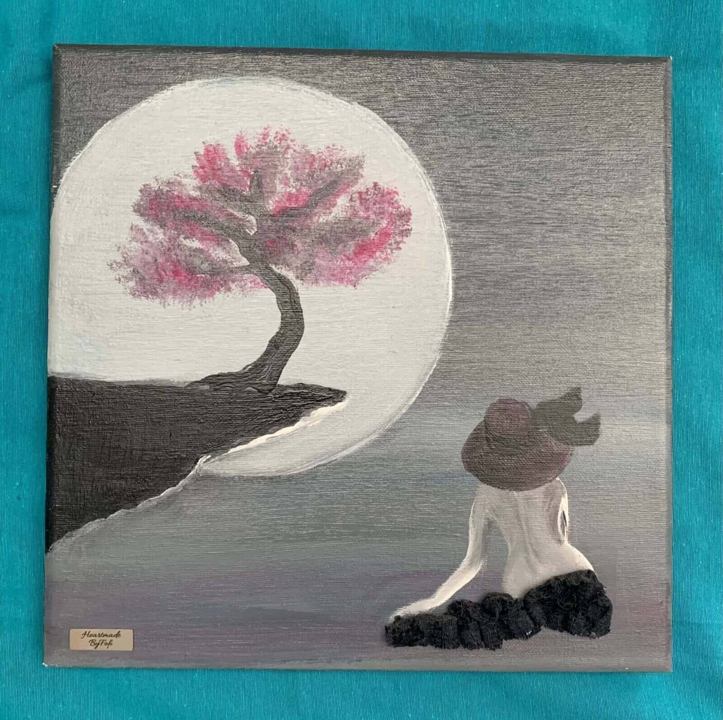 Καμβάς 30Χ30 ΓΥΝΑΙΚΑ ΜΕ ΚΑΠΕΛΟ