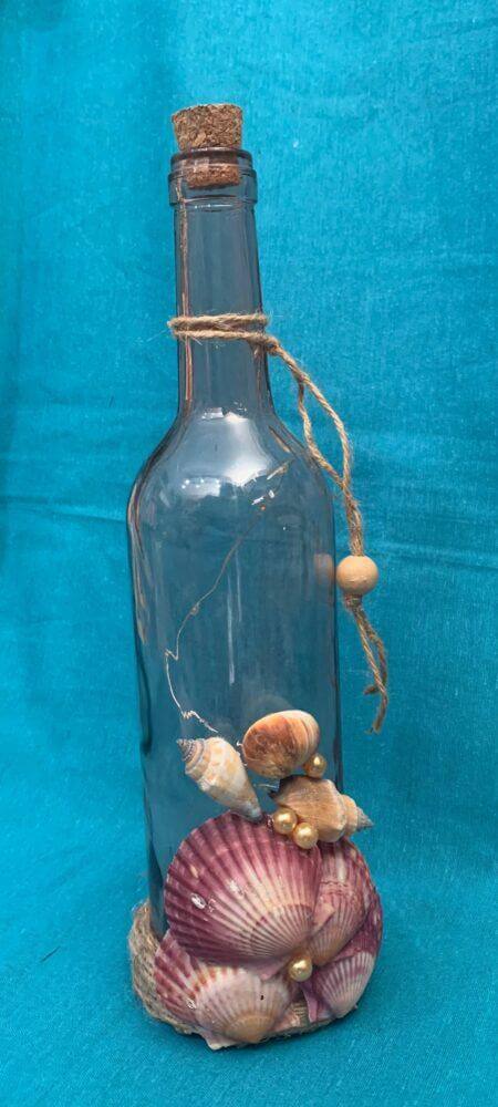 Διακοσμητικό μπουκάλι με Κοχύλια και LED