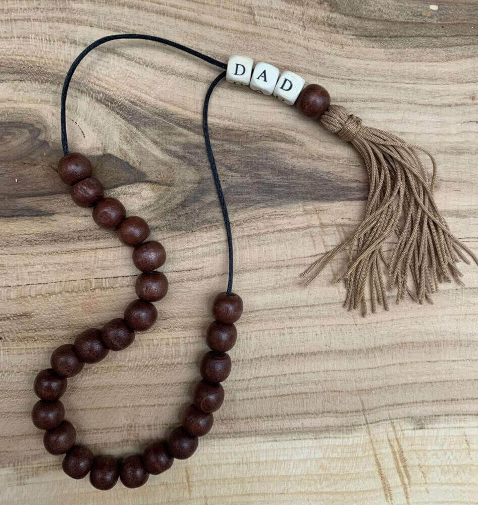 Κομπολόι από ξύλινη χάντρα