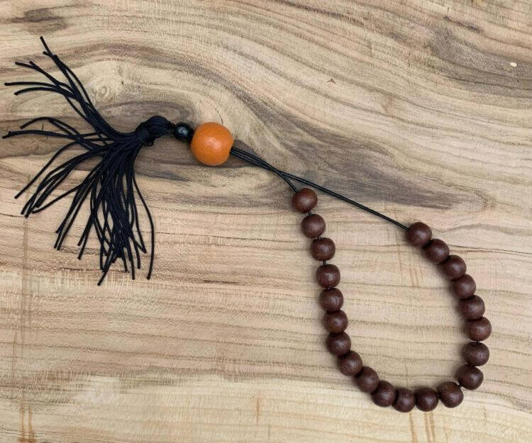 Κομπολόι από ξύλινη χάντρα