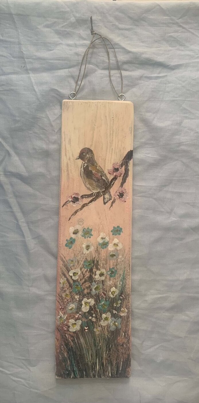 Πίνακας από ξύλο ζωγραφισμένο ΠΟΥΛΙ