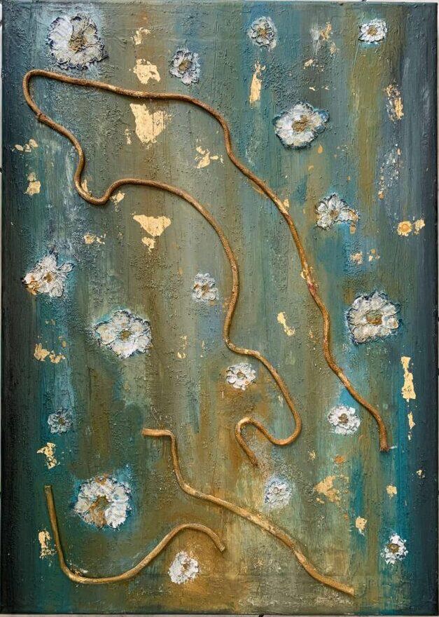 Καμβάς 50Χ70 Menta Dream με δαντέλα