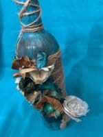 Διακοσμητικό μπουκάλι με αποξηραμένα τυρκουάζ - Image 2