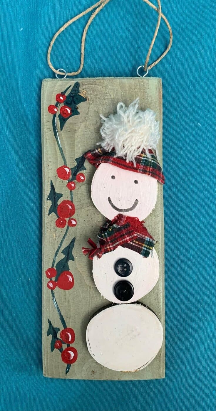 Χριστουγεννιάτικο κρεμαστό από ξύλο