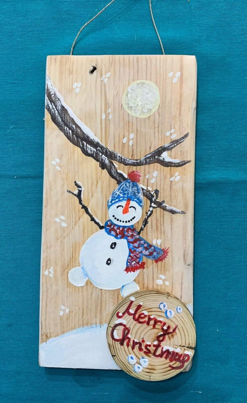 Χριστουγεννιάτικο διακοσμητικό ζωγραφισμένο