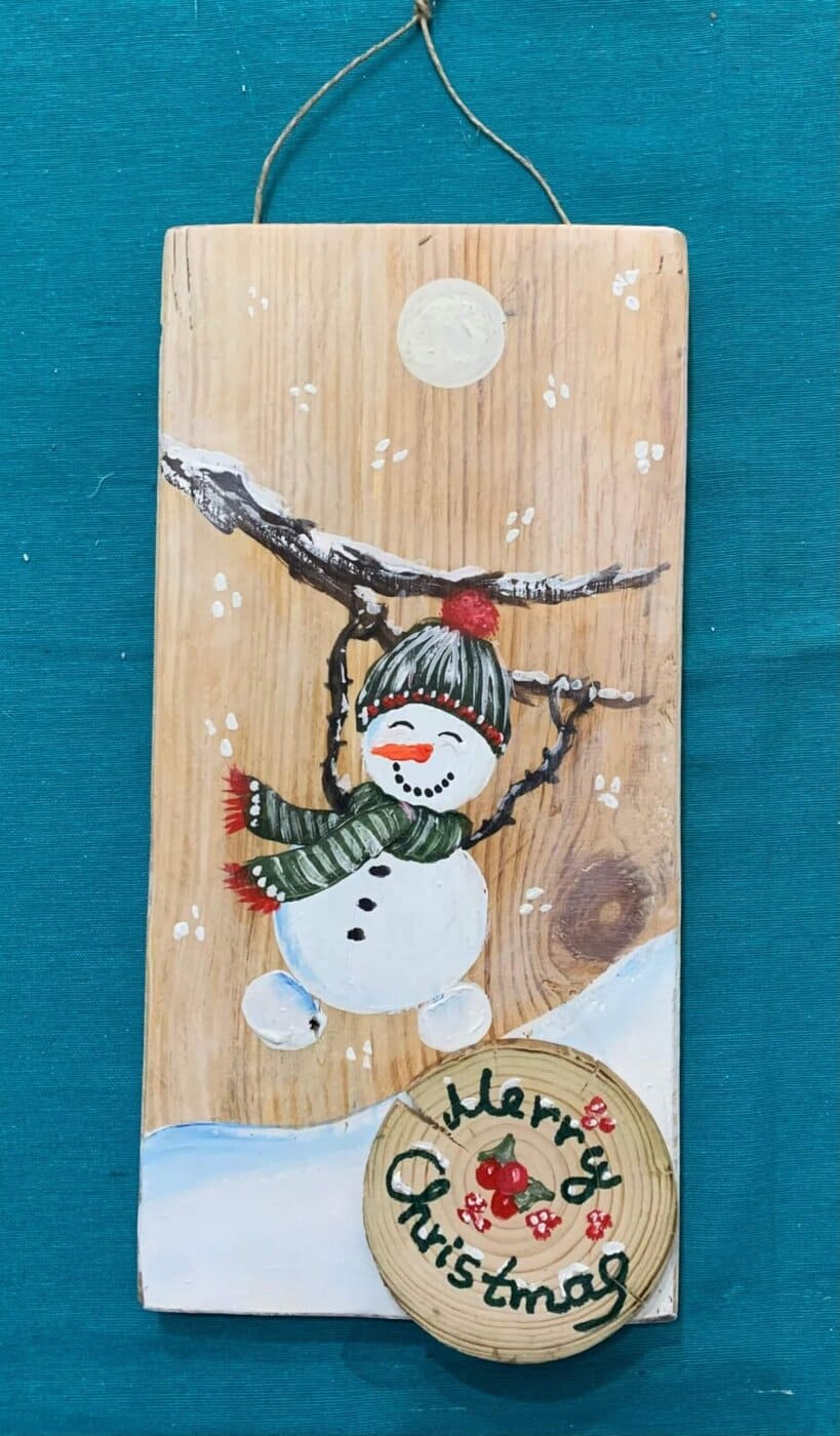 Χριστουγεννιάτικο διακοσμητικό ζωγραφισμένο