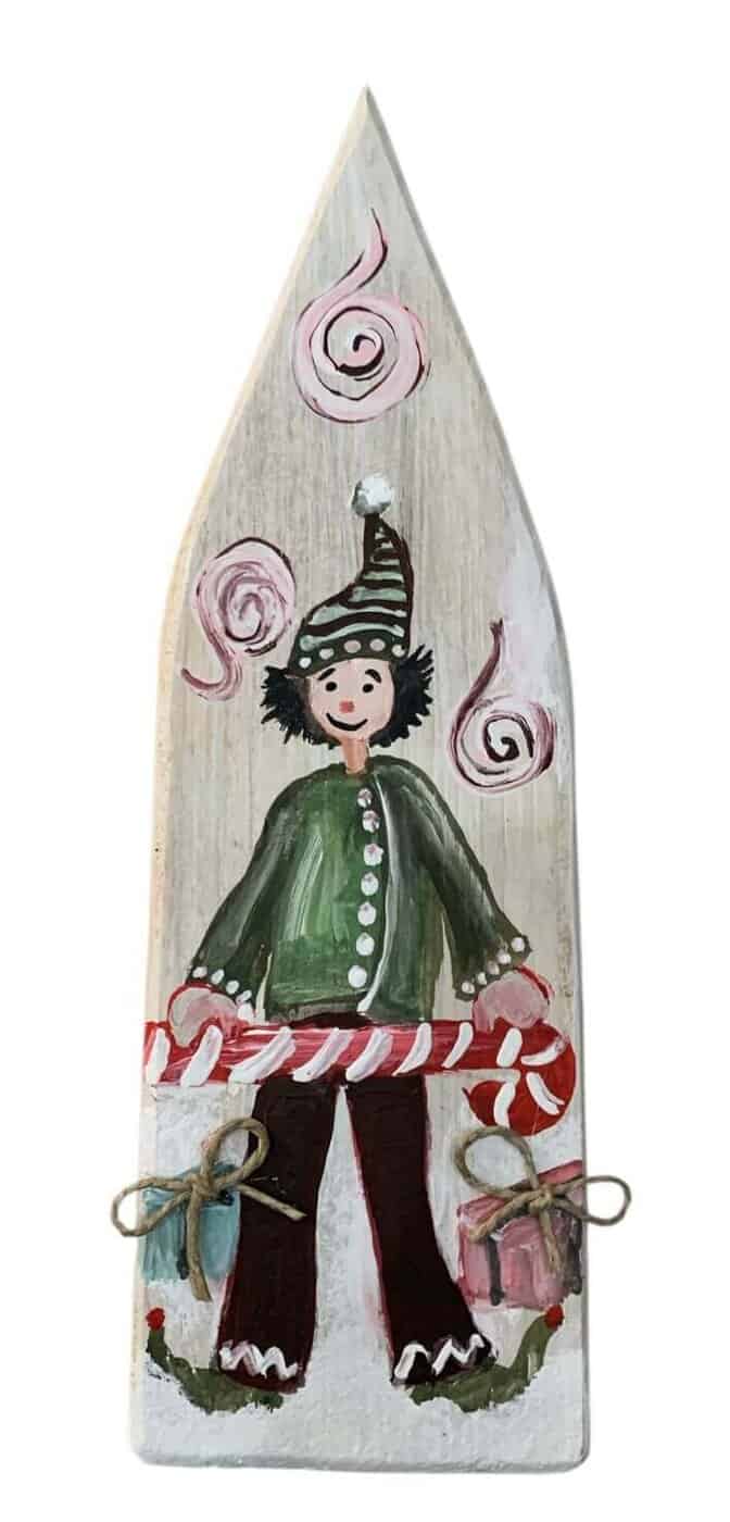 Χριστουγεννιάτικο κρεμαστό διακοσμητικό ζωγραφισμένο