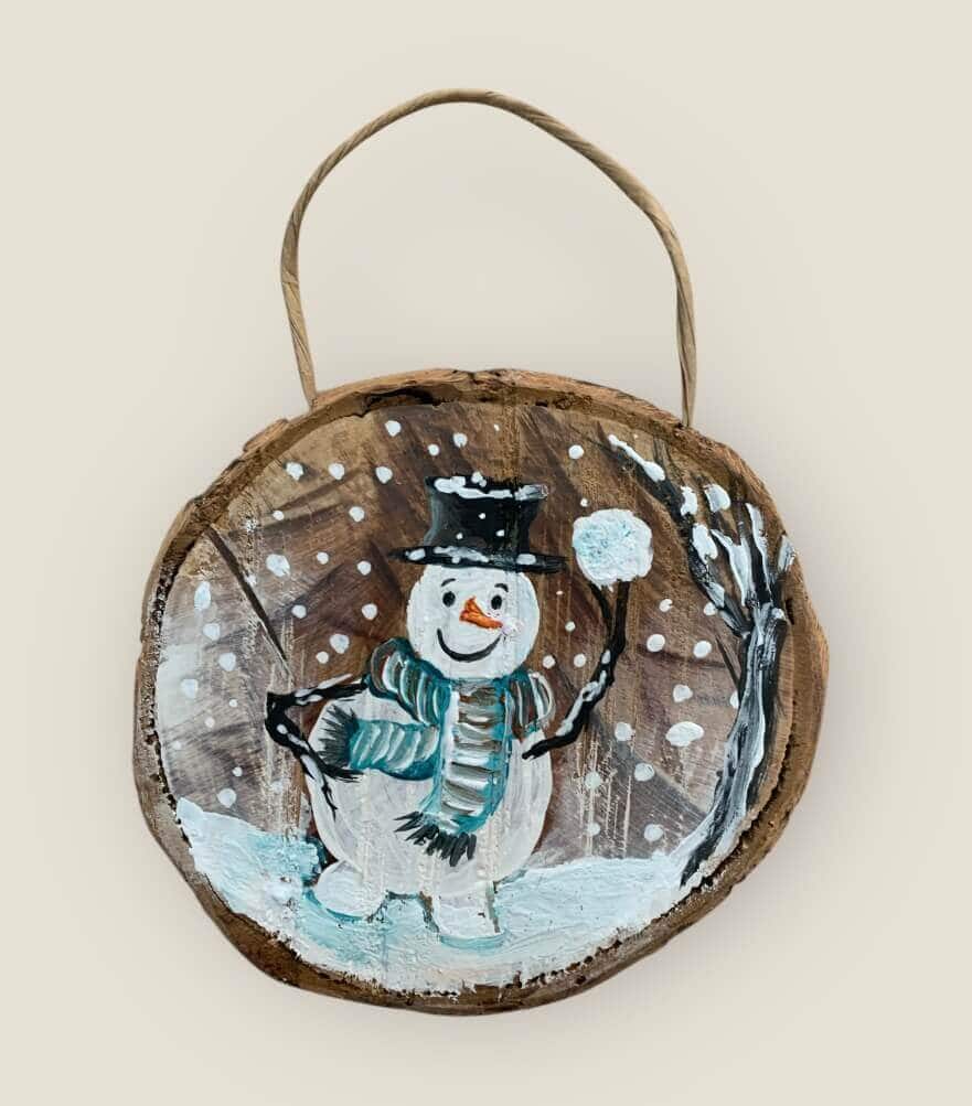 Κρεμαστό διακοσμητικό ζωγραφισμένος κορμός