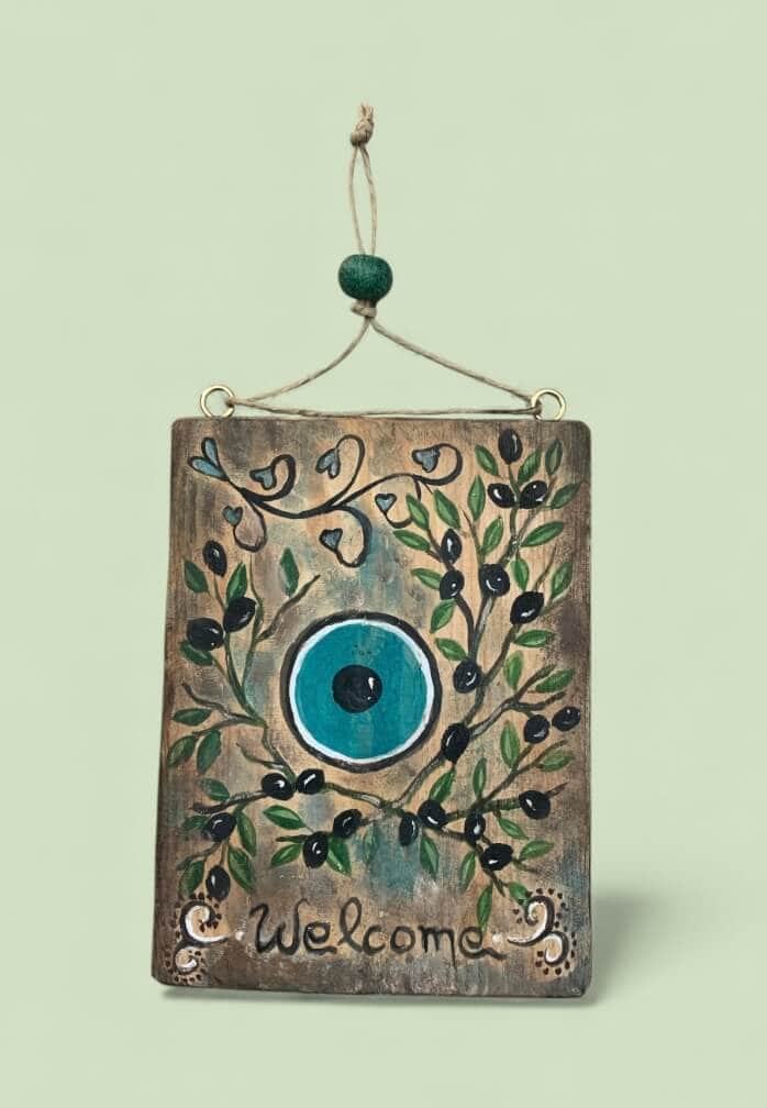 IMG_9460 Κρεμαστό διακοσμητικό γούρι ΕΛΙΑ ζωγραφισμένο - Image 1