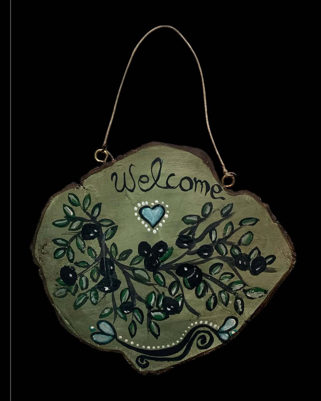 Κρεμαστό διακοσμητικό γούρι ΕΛΙΑ ζωγραφισμένο