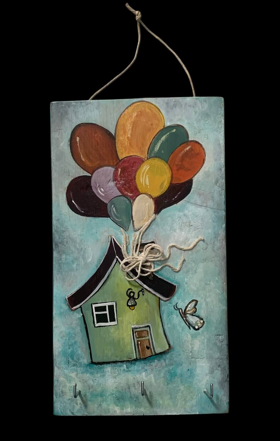 Κρεμάστρα ΨΗΛΑ ΣΤΟΝ ΟΥΡΑΝΟ ζωγραφισμένη