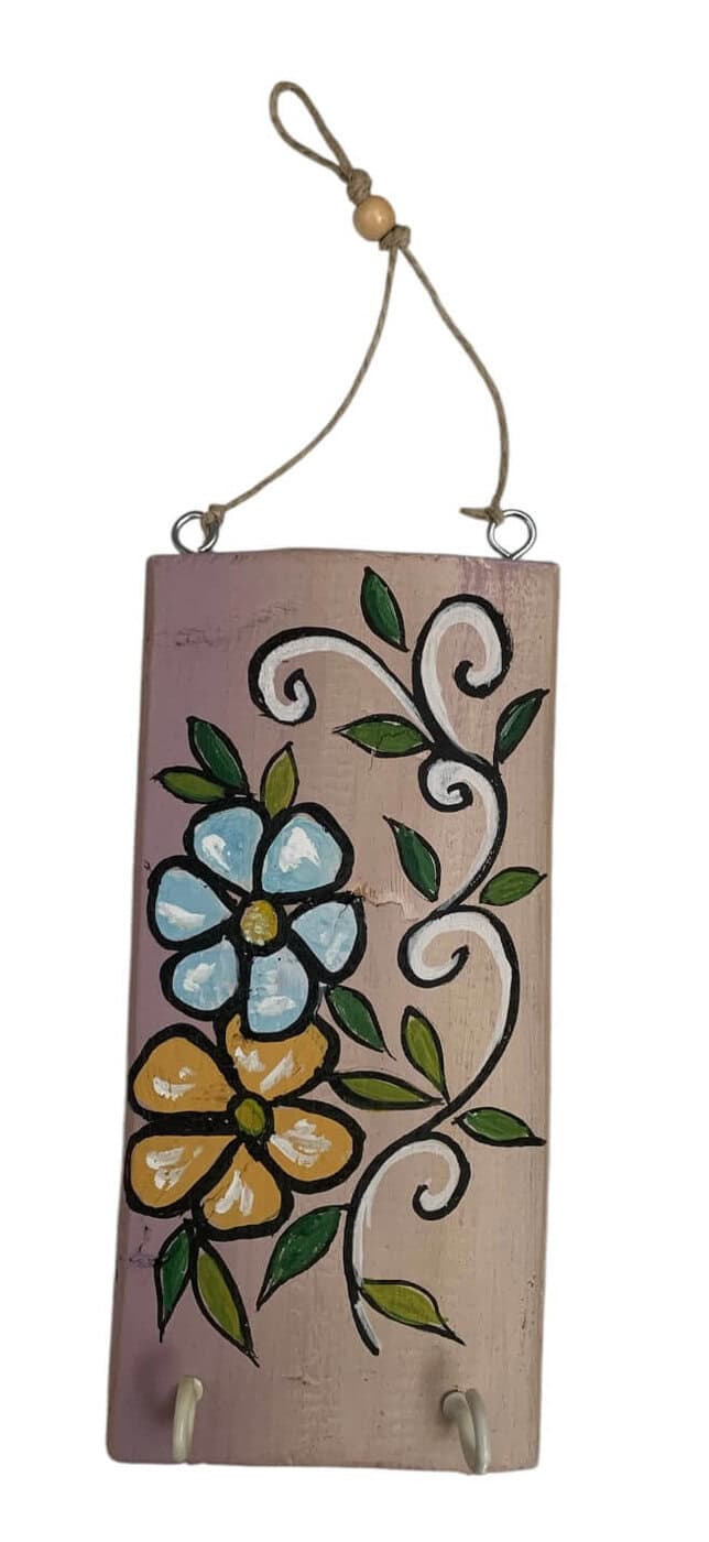 Κλειδοθήκη σε ξύλο ζωγραφισμένη