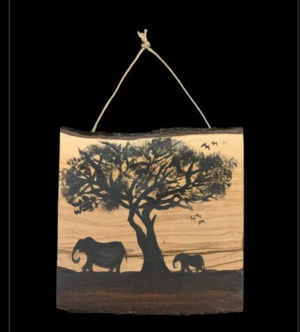 Διακοσμητικό κρεμαστό ELEPHANTS σε κορμό